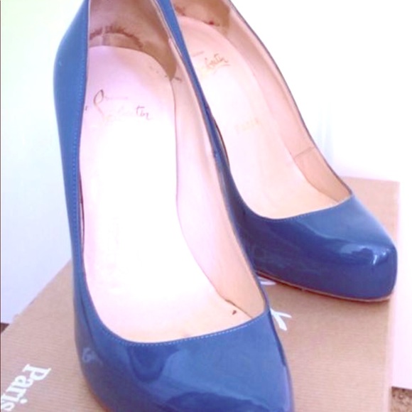 Christian Louboutins Rolando Blue Size 38.5